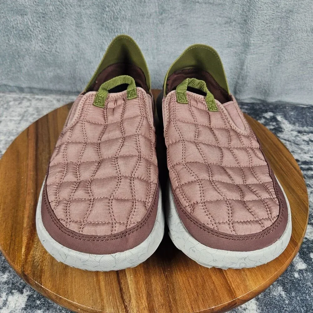 Merrell Hut Moc 2 Slippers Women 10 Pink Burlwood Avocado Quilted Slip On Shoes